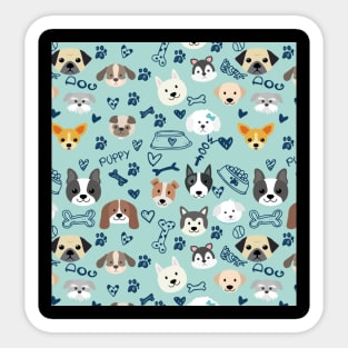 Every Cute Dog Pattern Graphic illustration Sticker